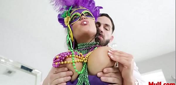  Happy Mardi Gras To Busty Hot MILF- Camela Clutch